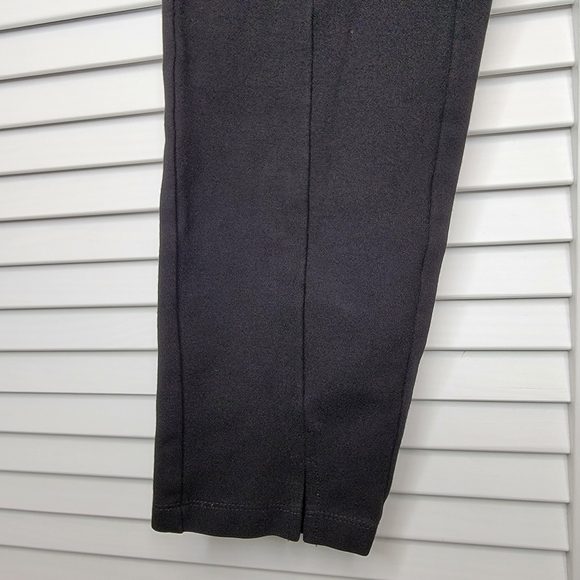 1.STATE‎ Front Slit Ankle Pants Seamed Black Women's Sz Small Minimalist Classic - Picture 3 of 13